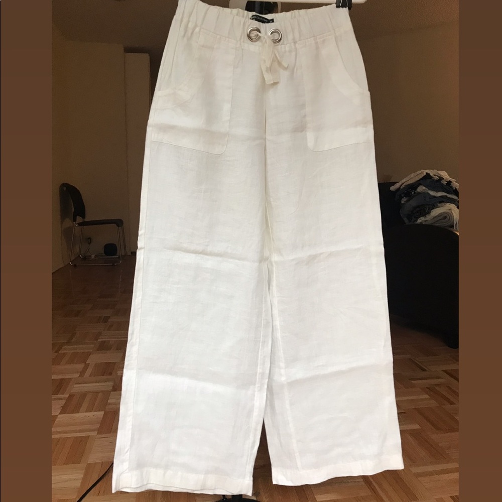Linen wide leg pants